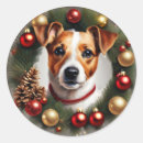 Search for jack russell round stickers Cute