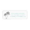 Search for tropical palm tree return address labels Island