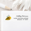 Search for bumble bee birthday return address labels Cute