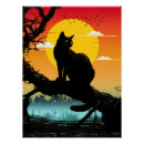 Search for black tree silhouette art Cat
