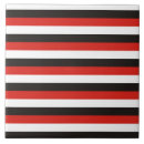 Search for black red white pattern tiles Stripes