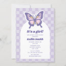 Search for lavender baby girl shower invitations Butterfly