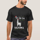 Search for llama christmas tshirts Santa