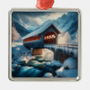 Search for covered bridge christmas tree decorations Winter