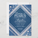 Search for diamond and pearls birthday invitations Elegant