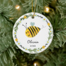 Search for bee christmas tree decorations yellow