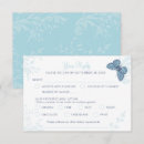 Search for butterflies rsvp cards Blue