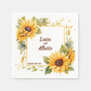 Search for sunflower wedding napkins Autumn