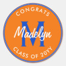 Search for orange graduation party stickers Blue