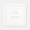 Search for rose gold wedding napkins Modern