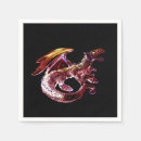 Search for red dragon napkins Fantasy