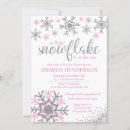 Search for pink snowflake baby shower invitations A little snowflake