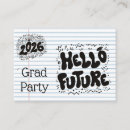 Search for mini grad invitations Black and white