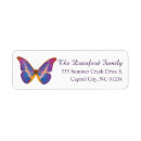 Search for butterfly design return address labels Purple
