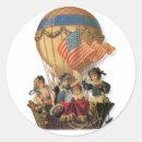 Search for vintage hot air balloon stickers Dirigible