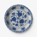 Search for chinoiserie paper plates Blue and white