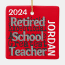 Search for teacher retirement christmas tree decorations School