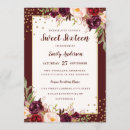 Search for autumn sweet 16 invitations Burgundy