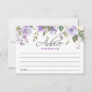 Search for floral wedding advice cards Purple