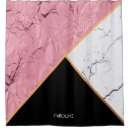 Search for rose gold marble shower curtains Geometric