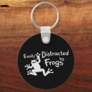 Search for amphibians round key rings Funny frog