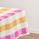 Search for pink and orange tablecloths Chequered