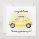Search for yellow car cards Hand painted