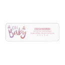 Search for oh baby return address labels Pink