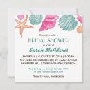 Search for sea shells square invitations Starfish