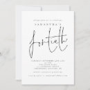 Search for 40 year old birthday invitations Black and white
