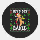 Search for funny gingerbread man stickers Xmas online