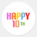 Search for happy 10th birthday stickers Celebration