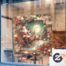 Search for vintage christmas window decals Santa