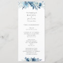 Search for floral wedding programs Blue and white