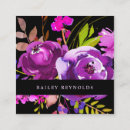 Search for purple flowers business cards Black