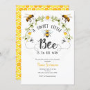 Search for bee baby girl shower invitations Sweet little honey