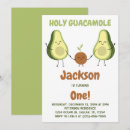 Search for avocado birthday invitations Holy guacamole