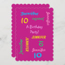 Search for ten birthday invitations Girl