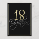 Search for black and gold 18th birthday invitations Eighteen