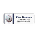 Search for baseball return address labels Birthday party