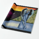 Search for black angel wrapping paper Blue