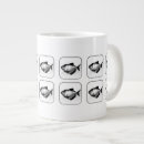 Search for black and white fish mugs Pattern