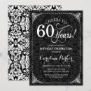 Search for white 60th birthday invitations Typography