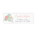 Search for teal floral return address labels Modern