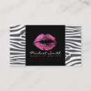 Search for pink zebra business cards Lips