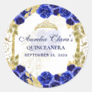 Search for royal blue floral stickers Mis quince