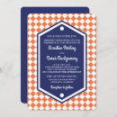 Search for blue and orange wedding invitations Pattern