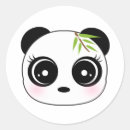 Search for cute panda face stickers Kawaii