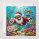 Search for scuba christmas cards Santa