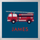 Search for fire truck posters Red